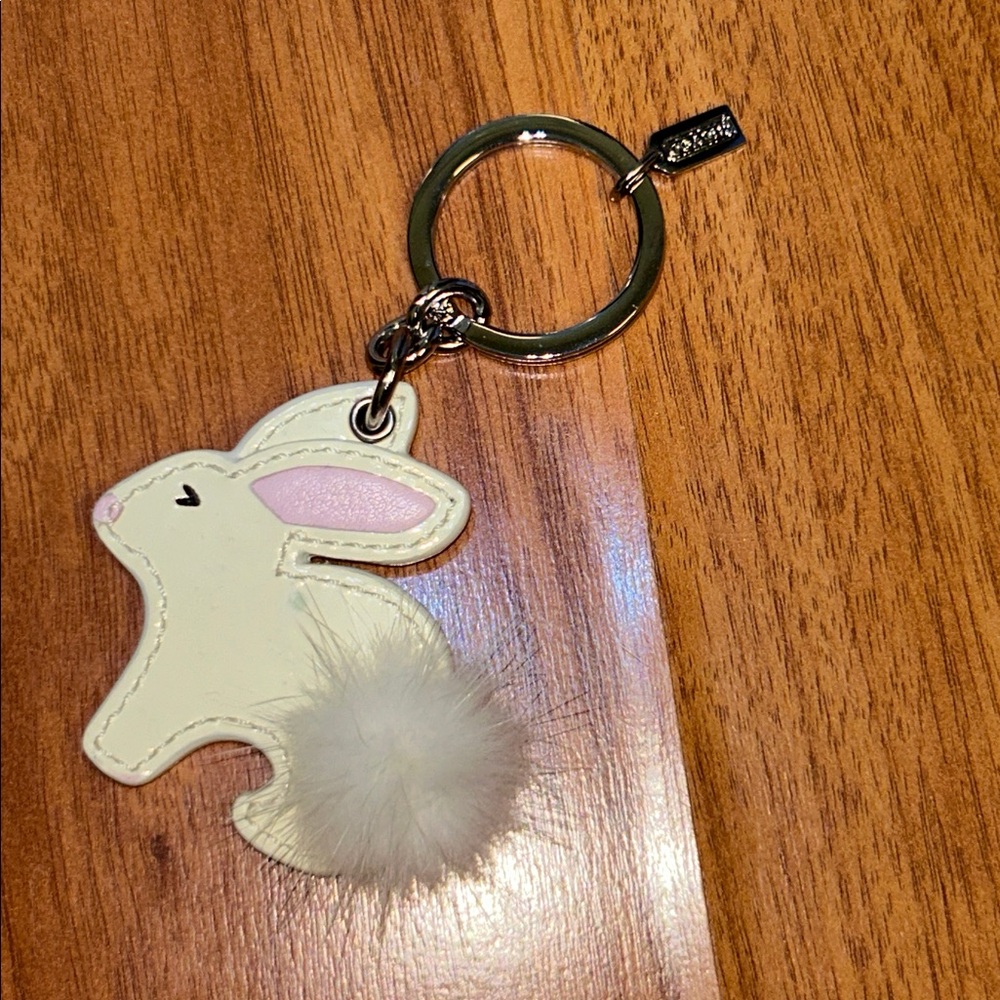 Coach Rabbit Mink Bunny Keychain